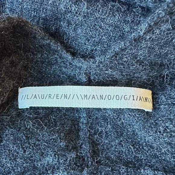 LAUREN MANOOGIAN DARK CHARCOAL WIDE CARDIGAN - Picture 8 of 10